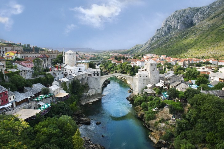 Панорама старого Мостара, Босния и Герцеговина