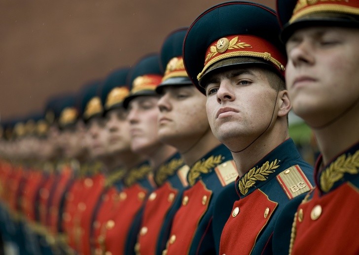 Почетный караул у Могилы Неизвестного Солдата, Москва, Россия