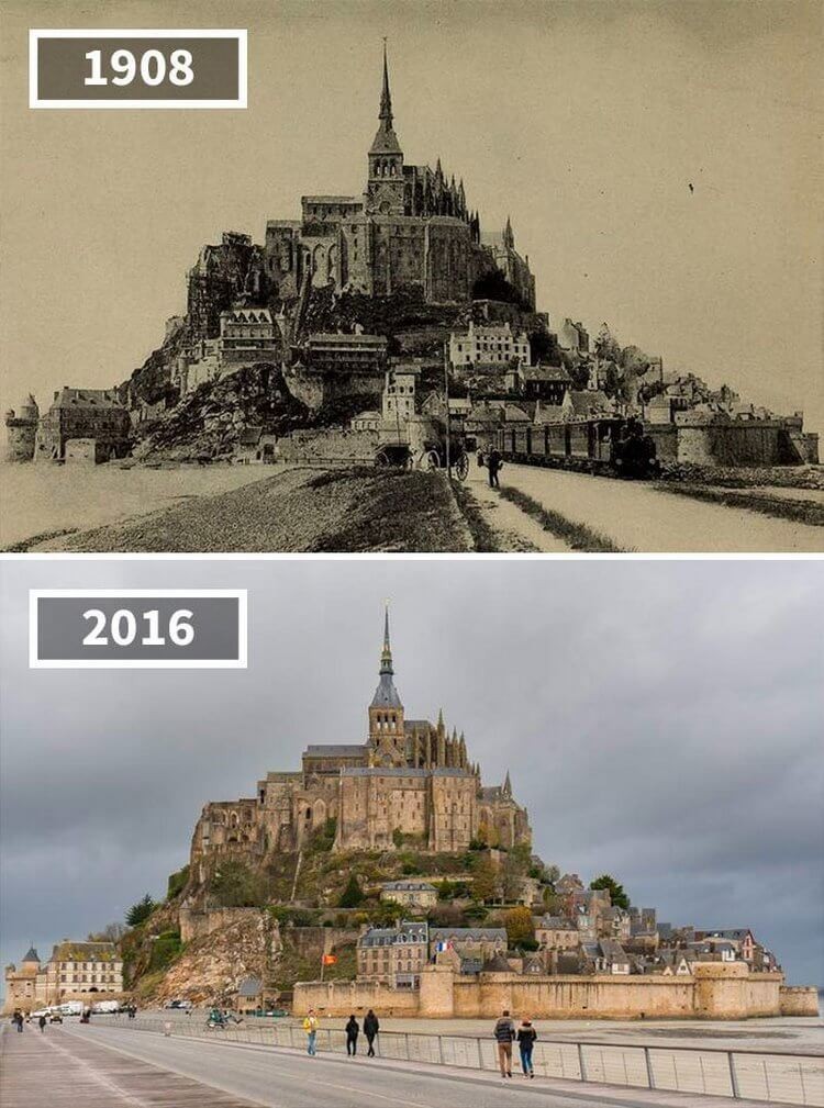 Остров Мон-Сен-Мишель, ранция, 1908 — 2016