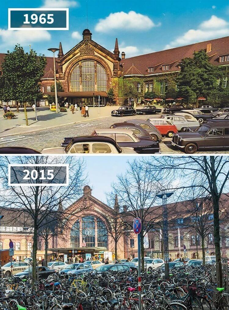 Центральный вокзал Оснабрюка, Германия, 1965 — 2015